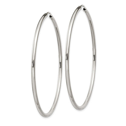 Sterlingsilber 2x55mm Endlos Creolen