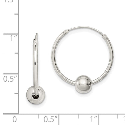 Sterlingsilber Perle Endlos Creolen