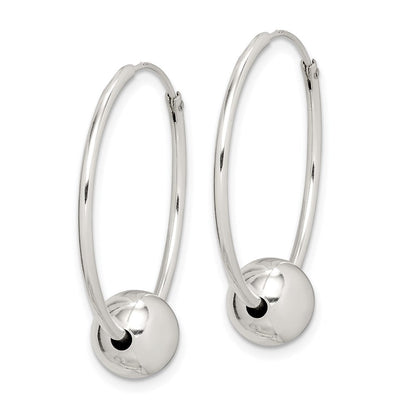 Sterlingsilber Perle Endlos Creolen