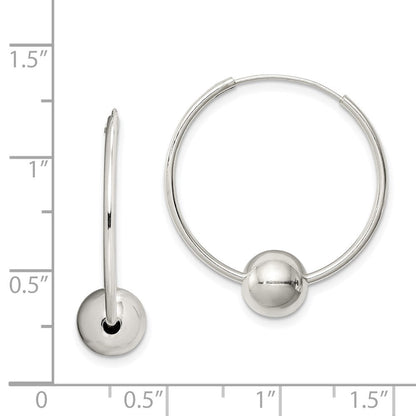 Sterlingsilber Perle Endlos Creolen