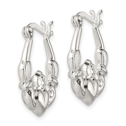 Sterlingsilber Poliert Claddagh Creolen