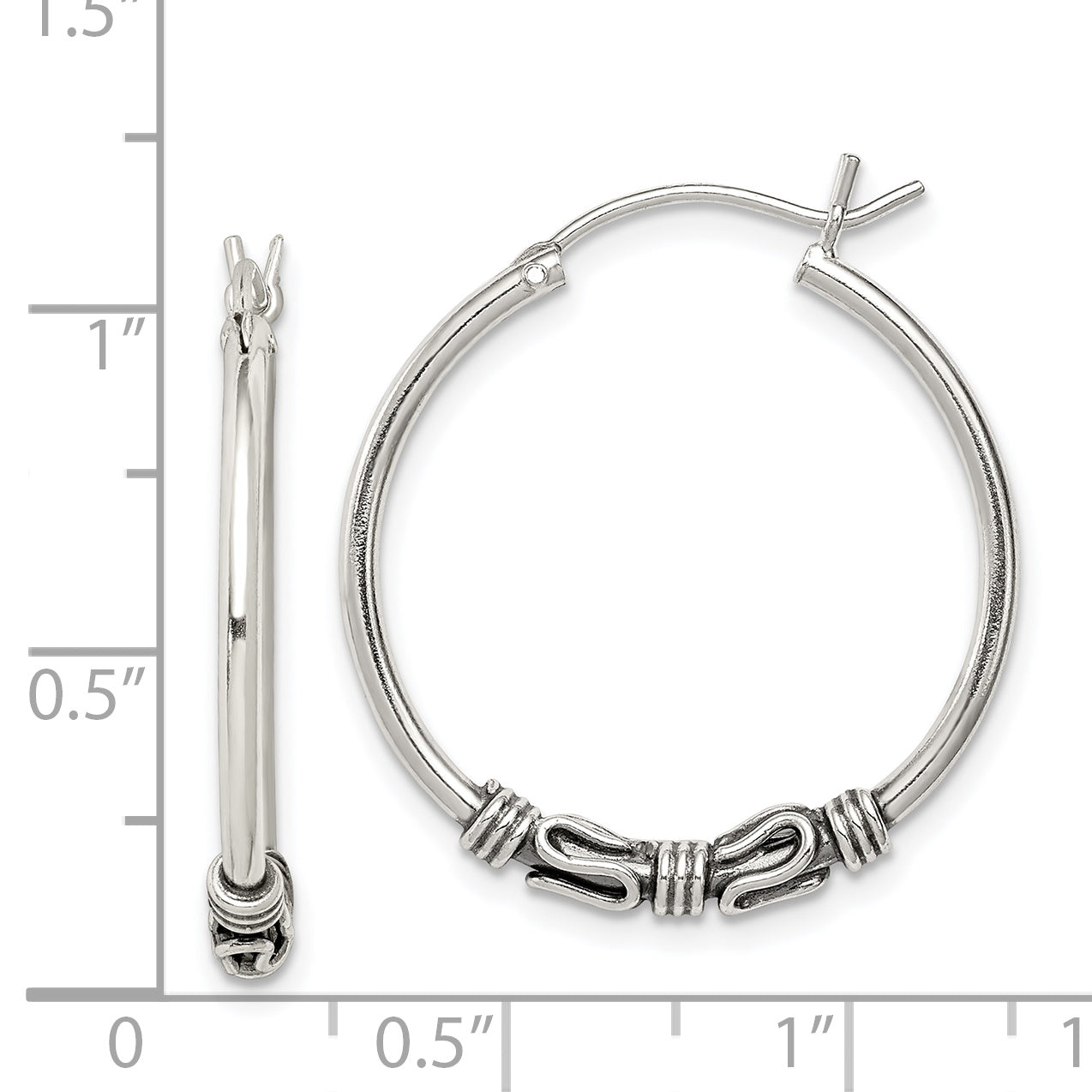 Sterlingsilber Antikisiert Creolen