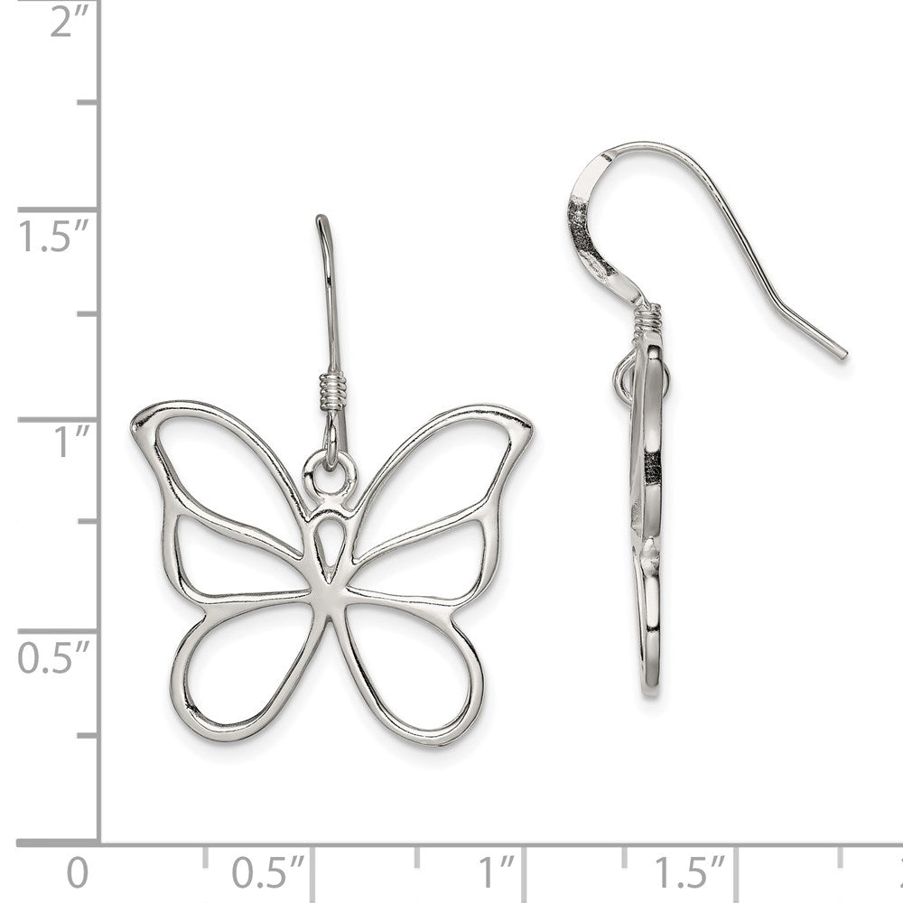 Sterlingsilber Schmetterling Ohrringe