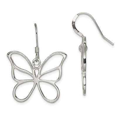 Sterlingsilber Schmetterling Ohrringe