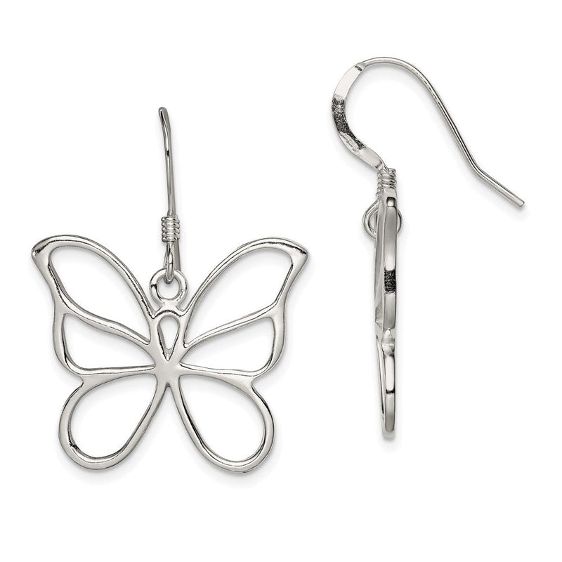 Sterlingsilber Schmetterling Ohrringe