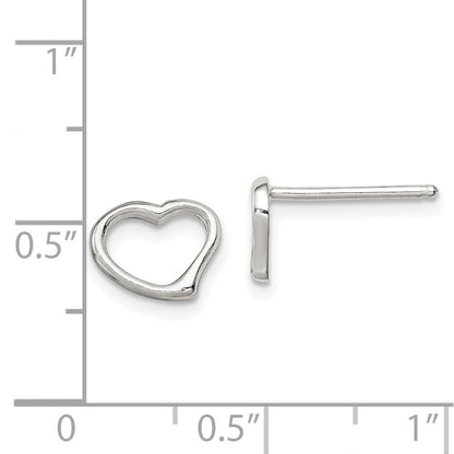 Sterlingsilber Herz Ohrringe