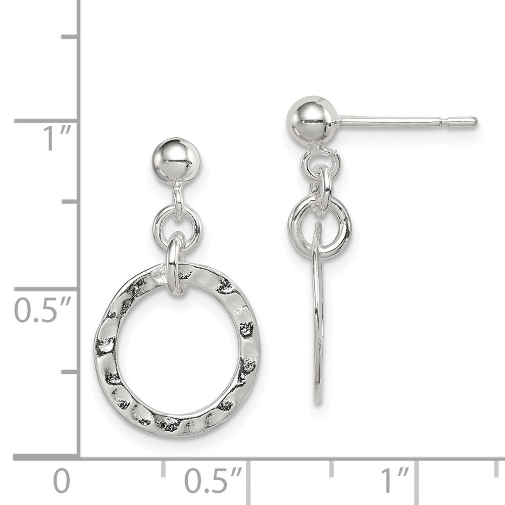 Sterlingsilber Dangling Kreis Ohrring