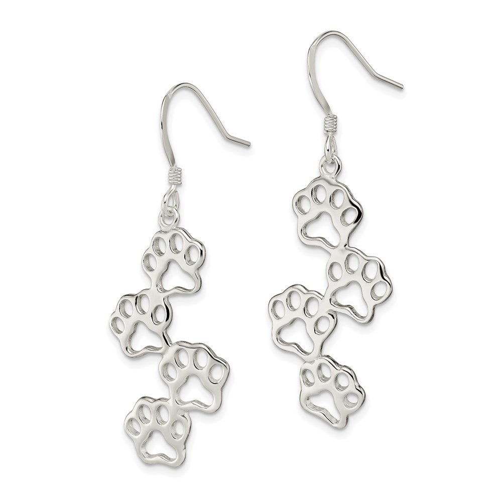 Sterlingsilber Paw Prints Ohrringe