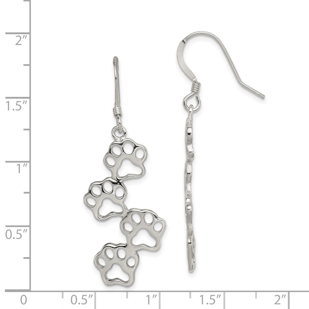Sterlingsilber Paw Prints Ohrringe