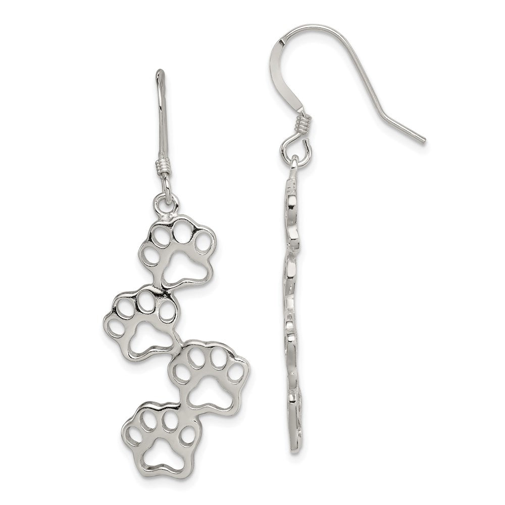 Sterlingsilber Paw Prints Ohrringe