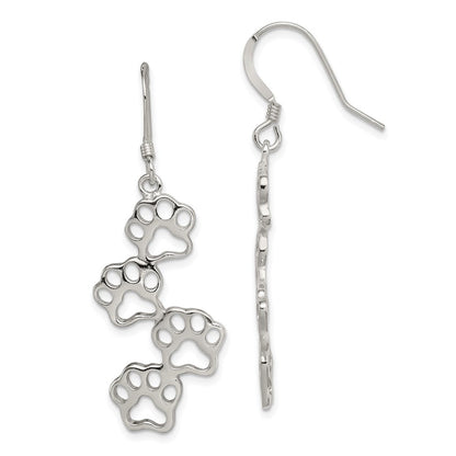 Sterlingsilber Paw Prints Ohrringe