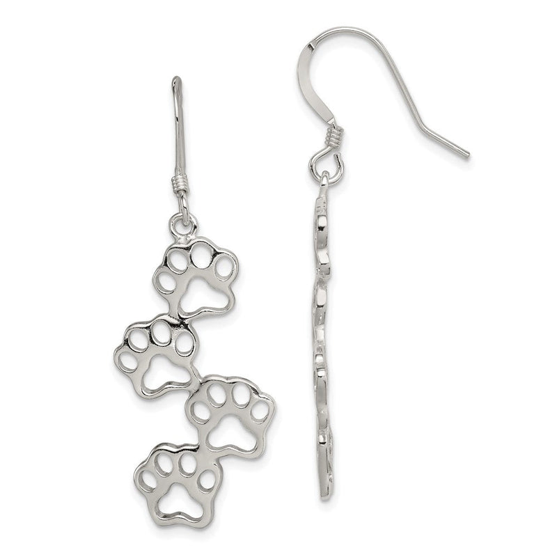 Sterlingsilber Paw Prints Ohrringe