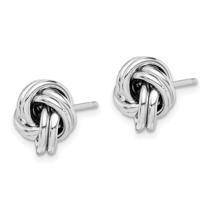 Sterlingsilber Rhodiniert Liebe Knoten Ohrringe
