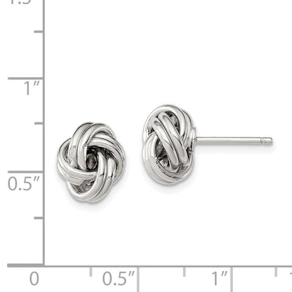 Sterlingsilber Rhodiniert Liebe Knoten Ohrringe