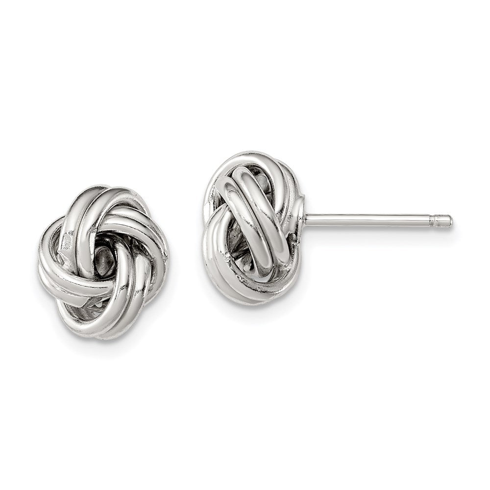 Sterlingsilber Rhodiniert Liebe Knoten Ohrringe