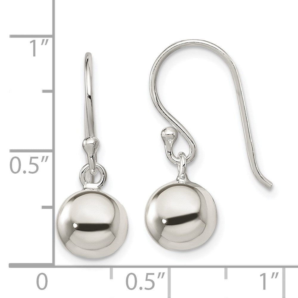 Sterlingsilber Hängend Kugel Shephard Haken Ohrringe