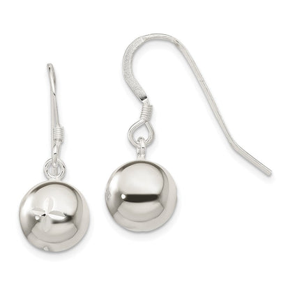 Sterlingsilber 10mm Diamantiert Perle Ohrhänger