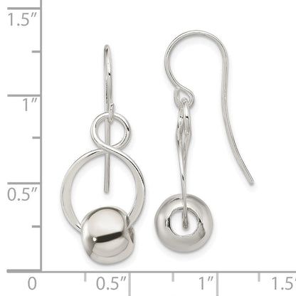 Sterlingsilber Gedreht mit Perle Ohrhänger