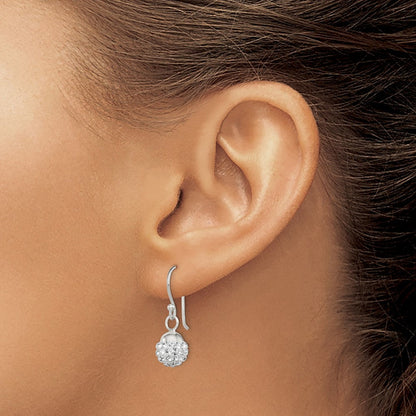 Sterlingsilber Hängend mit Stellux Kristall Ohrringe