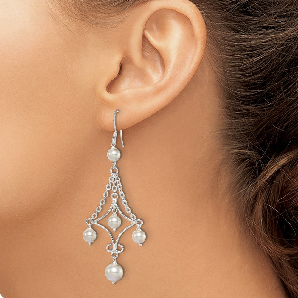 Sterlingsilber Fw Zuchtperle Ohrhänger