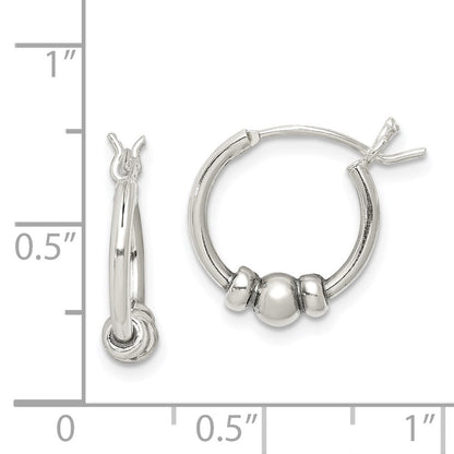 Sterlingsilber Antikisiert Gekugelt Creolen