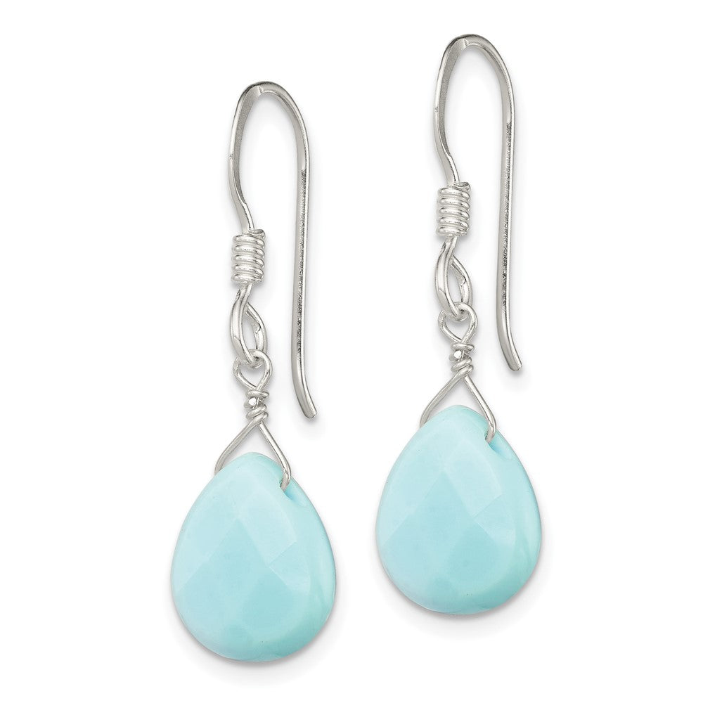 Sterlingsilber Poliert Amazonite Tropfen Ohrhänger