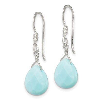 Sterlingsilber Poliert Amazonite Tropfen Ohrhänger