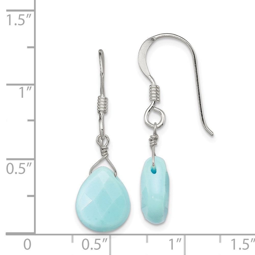 Sterlingsilber Poliert Amazonite Tropfen Ohrhänger