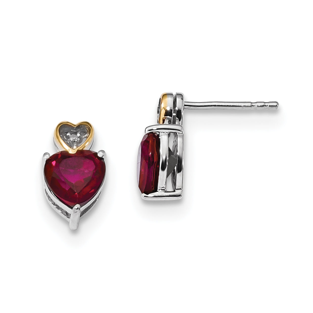 Sterlingsilber & 14K Rot Enhanced Topas und Diamant Ohrringe