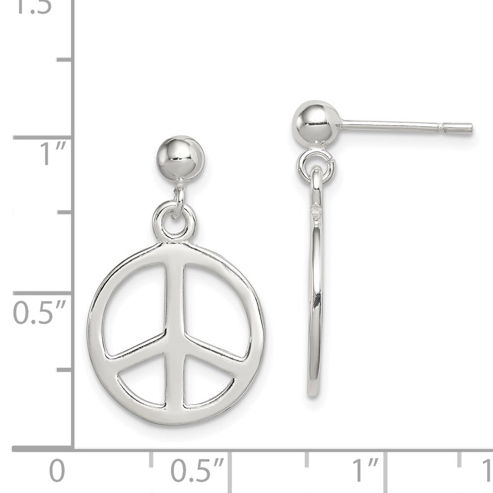 Sterlingsilber Frieden Zeichen Ohrhänger