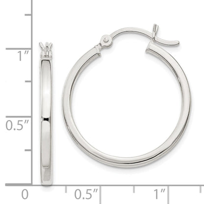 Sterlingsilber 2.5x25mm Poliert Creolen