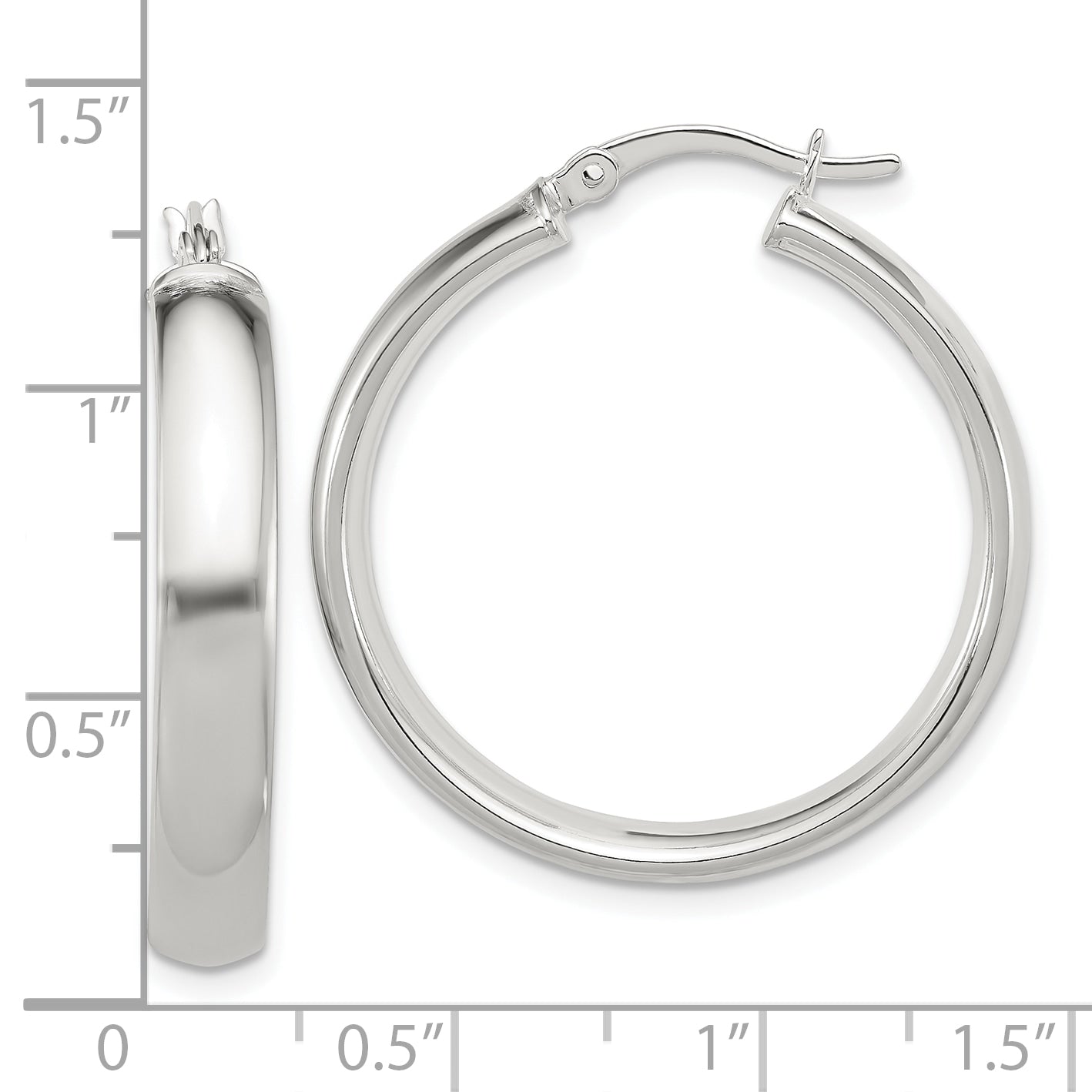 Sterlingsilber 5x30mm Creolen