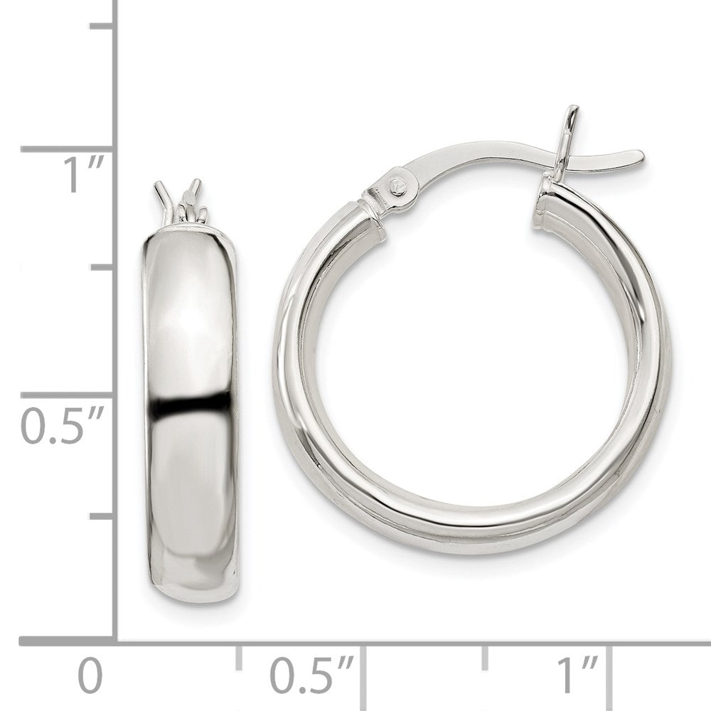 Sterlingsilber 4.75x20mm Creolen