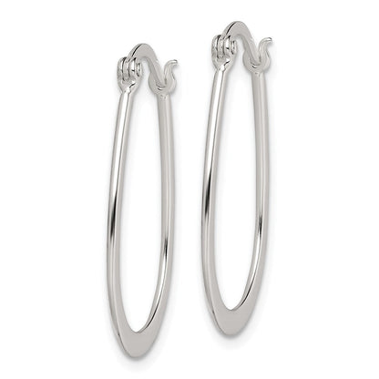 Sterlingsilber Poliert Oval Creolen