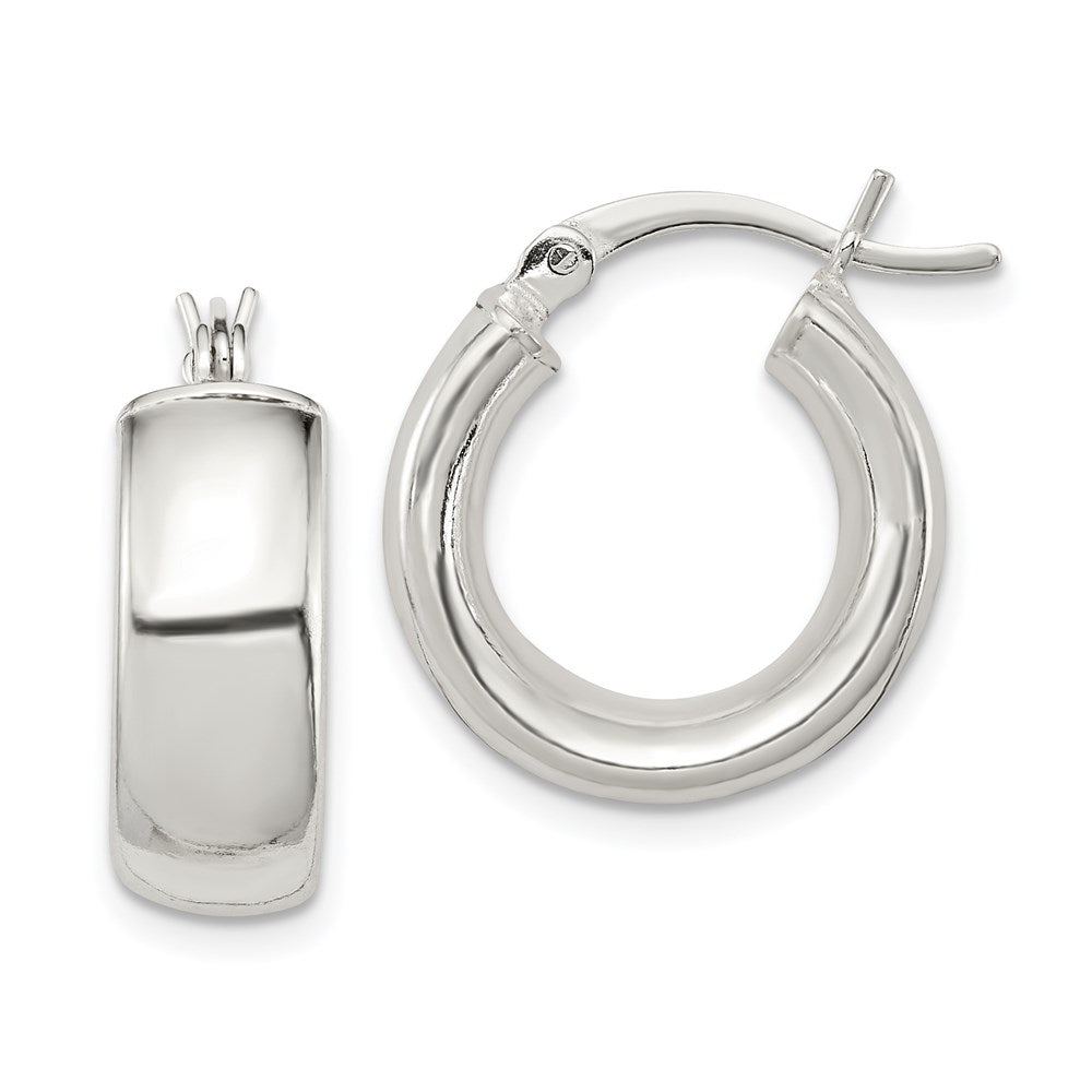 Sterlingsilber Poliert 6mm Rund Creolen