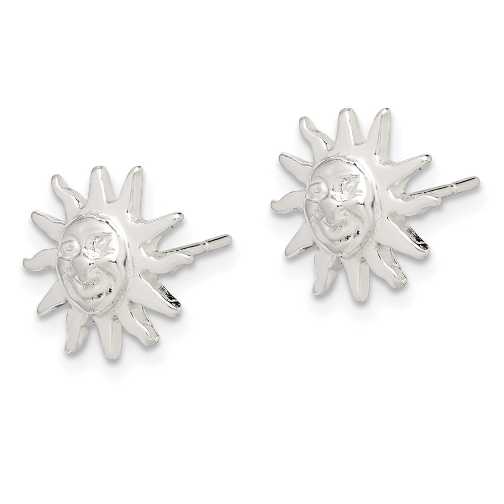 Sterlingsilber Sonne Mini Ohrringe