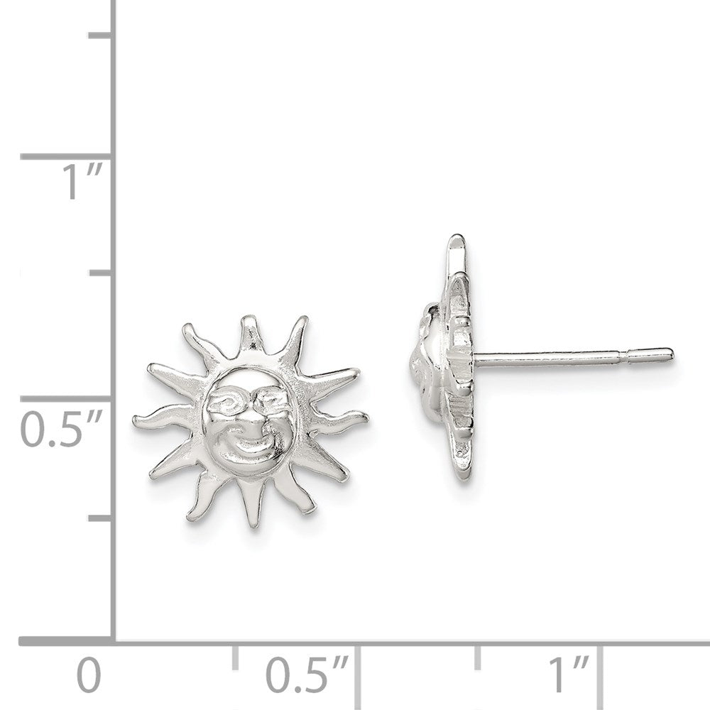 Sterlingsilber Sonne Mini Ohrringe