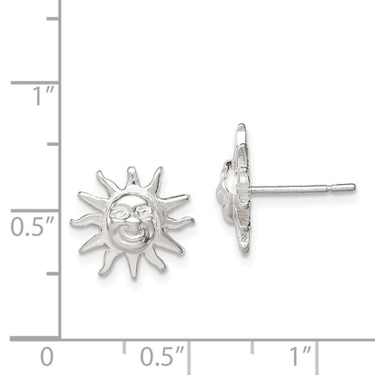 Sterlingsilber Sonne Mini Ohrringe