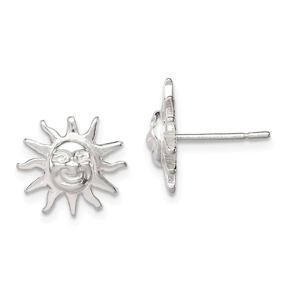 Sterlingsilber Sonne Mini Ohrringe