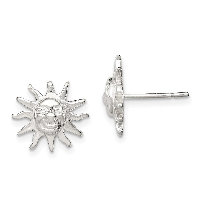 Sterlingsilber Sonne Mini Ohrringe