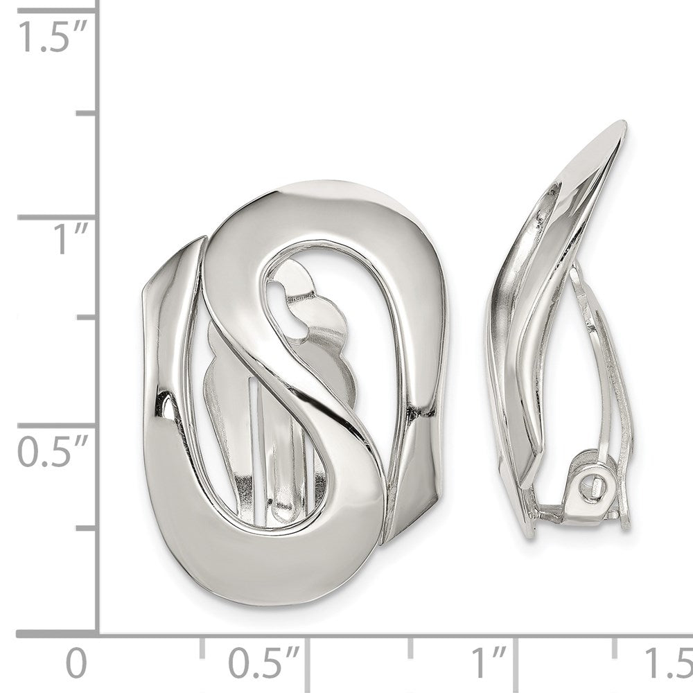 Sterlingsilber Poliert Fantasie S Design Non-pierced Ohrringe
