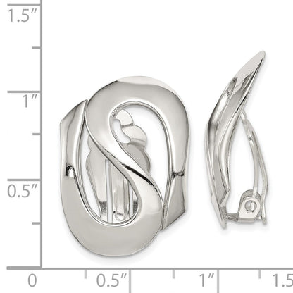 Sterlingsilber Poliert Fantasie S Design Non-pierced Ohrringe