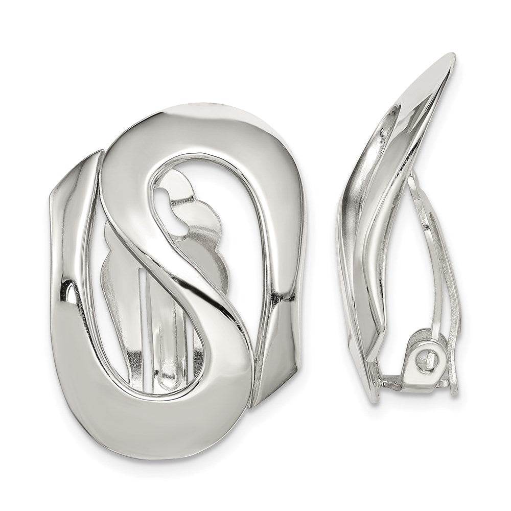 Sterlingsilber Poliert Fantasie S Design Non-pierced Ohrringe