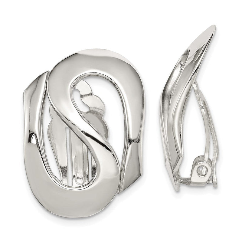 Sterlingsilber Poliert Fantasie S Design Non-pierced Ohrringe