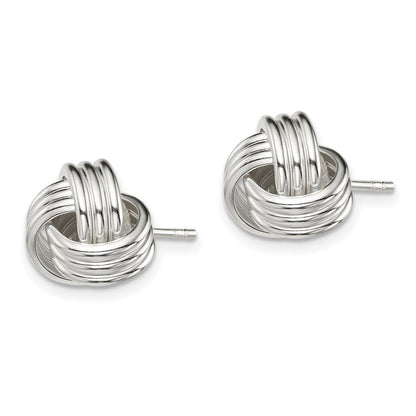 Sterlingsilber Gedreht Knoten Ohrstecker
