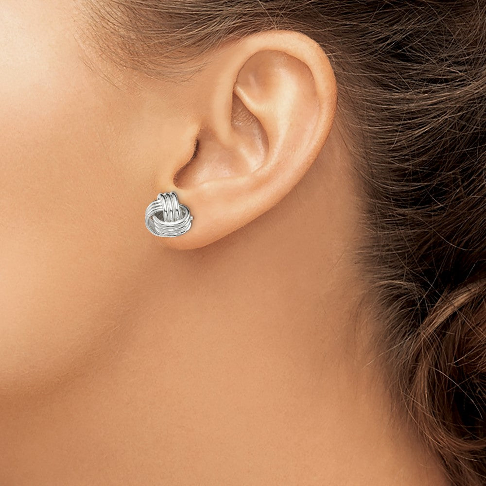 Sterlingsilber Gedreht Knoten Ohrstecker