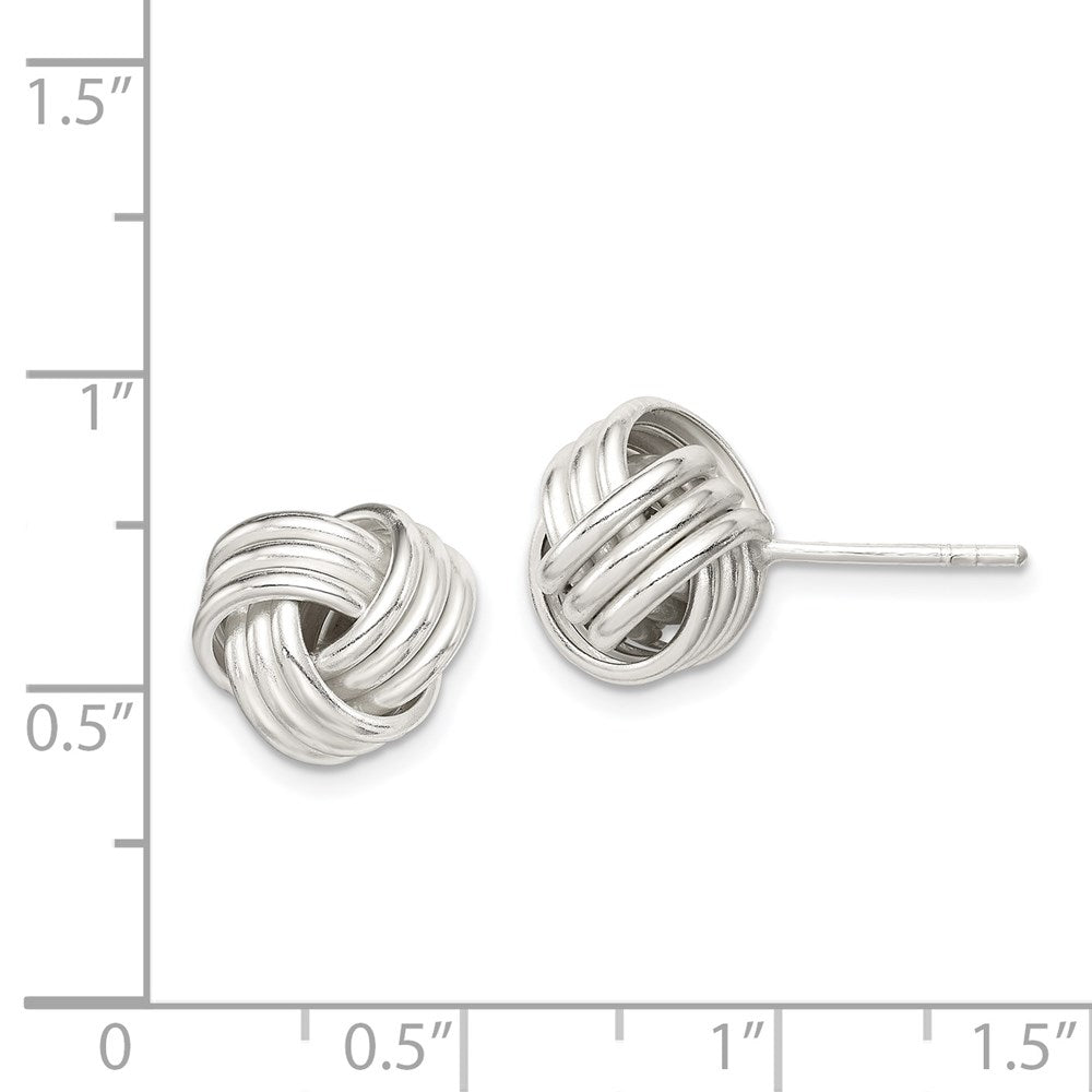 Sterlingsilber Gedreht Knoten Ohrstecker