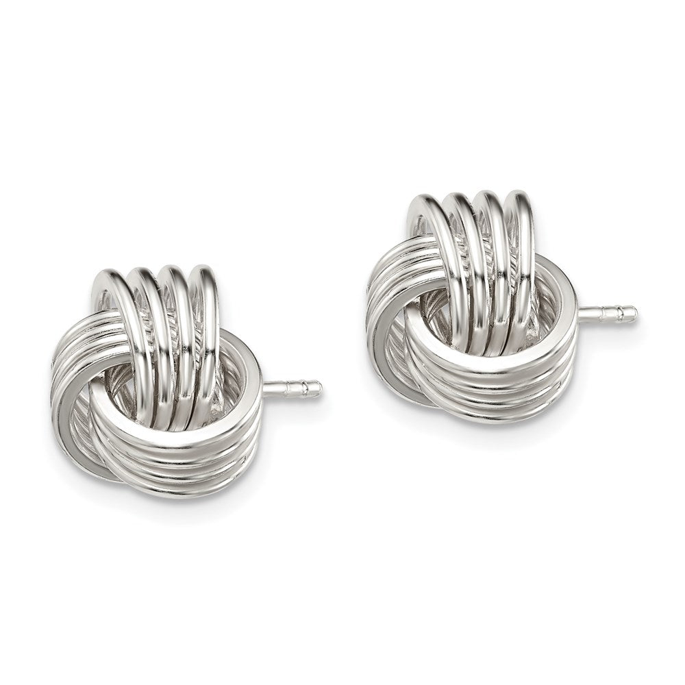 Sterlingsilber Poliert Knoten Ohrstecker