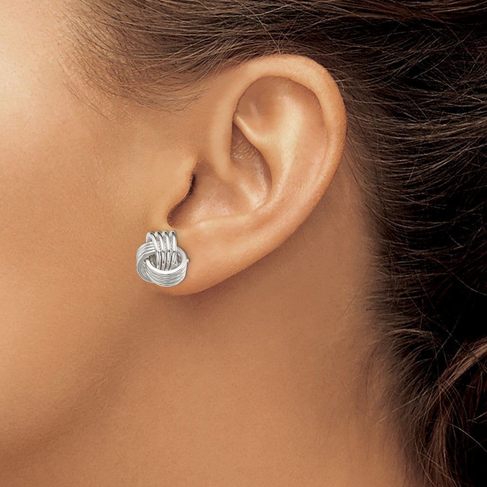 Sterlingsilber Poliert Knoten Ohrstecker