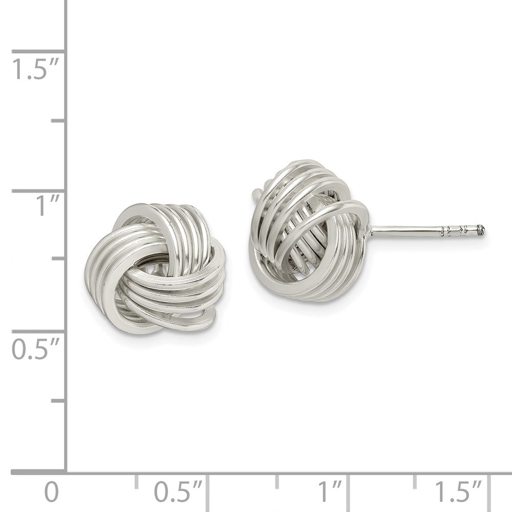 Sterlingsilber Poliert Knoten Ohrstecker